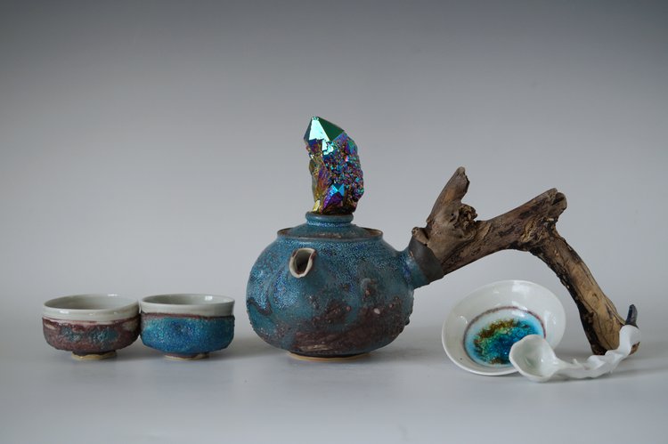 Porcelain Tea Ceremony Set Teapot by Natalya Sevastyanova